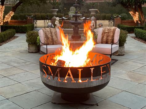 personalized metal fire pits